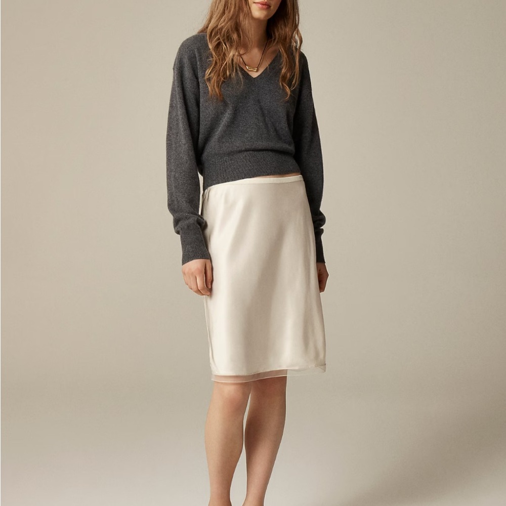 Jcrew Gwen knee length slip skirt